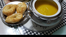 Caldo de Mandioquinha com Gruyere