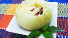 Cebola recheada (sem lactose)