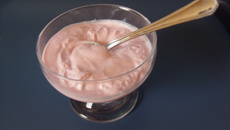 Mousse diferente de morango