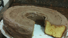 Bolo gelado de laranja diet