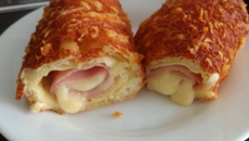 Cigarette de presunto e queijo