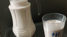 Batida de morango com refrigerante