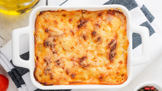 Lasanha de pão integral e sardinha