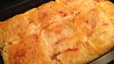 Pizza de pão de forma