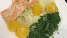 Posta de filé de salmão à Santa Teresa