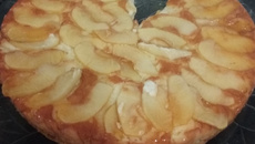Torta invertida de banana ou maçã