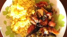 Leguminada com cuscuz de milho