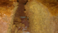 Bolo de fubá e café