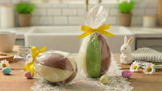 Ovo de Páscoa em fatias