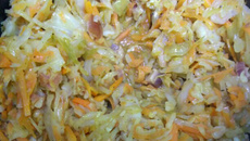 Repolho refogado com bacon