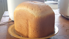 Pão de leite feito na máquina de pão