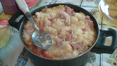 Sopa seca do Amarildo.