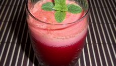 Suco de laranja, beterraba e gengibre