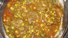 Alcatra com pimentões ao falso molho madeira