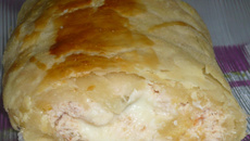 Baguete folhada de frango com catupiry