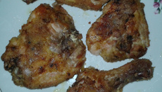 Coxa de frango assado com maionese