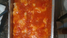 Filé à parmegiana de merluza