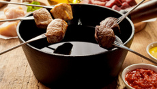 Fondue de carne saudável - sem óleo.