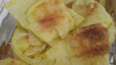 Batata chips de micro-ondas