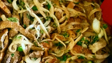 Isca de fígado no limão