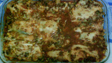 Lasanha de berinjela com brocólis