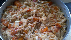 Galinhada com palmito