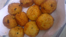 Bolinho de arroz com farinha de mandioca