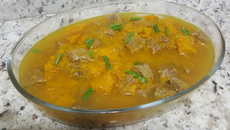 Carne de panela com abóbora