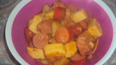 Guisado maluco (linguiça e salsicha)