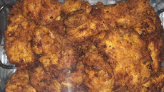 Frango empanado com creme de leite