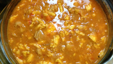 Frango assado com leite de coco