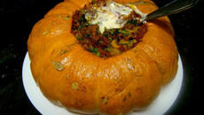 Carne seca na moranga com catupiry