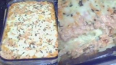 Bolinha de queijo com molho de frango