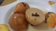 Doce de peras em calda diet