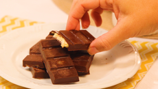 Barra de chocolate recheada
