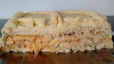 Torta salgada fria de dois recheios da Lu