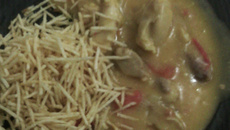 Bobó de frango com leite de coco