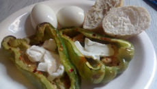 Pimentão apimentado com cream cheese