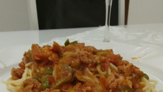 Macarrão com linguiça toscana