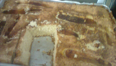 Bolo de banana e canela