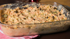 Salpicão de frango com batatas