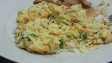 Risoto de champignon com arroz normal