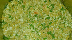 Farofa com creme de cebola