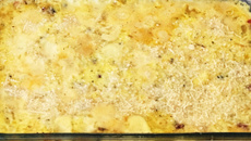 Escondidinho de mandioquinha com carne seca