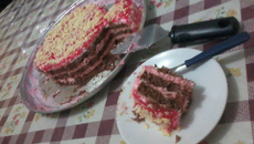 Recheio de mousse de morango