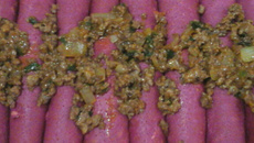 Panqueca com massa de beterraba