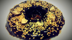 Pudim brownie de micro-ondas