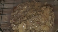 Carne picadinha com bacon ao molho de creme de leite