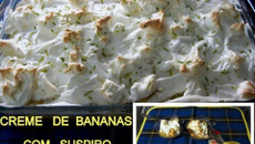 Creme de bananas com suspiro