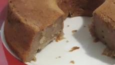 Bolo cremoso de banana sem lactose